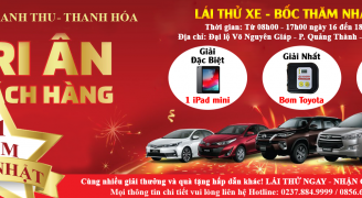 Toyota Doanh Thu kỷ niệm sinh nhật 1 năm: LÁI THỬ NGAY – NHẬN QUÀ LIỀN TAY