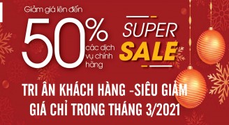 CHỈ CÒN 5 NGÀY NỮA LÀ KẾT THÚC CHƯƠNG TRÌNH SIÊU GIẢM GIÁ TRONG THÁNG 3