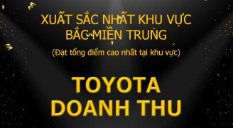 CHÚC MỪNG TOYOTA DOANH THU THANH HÓA ĐẠT GIẢI THƯỞNG XUẤT SẮC NHẤT BẮC MIỀN TRUNG