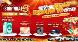 Tưng bừng khuyến mại đỉnh nóc kịch trần mừng sinh nhật Toyota Doanh Thu- Thanh Hóa tròn 6 tuổi