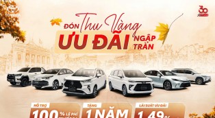 Ưu đãi lên tới 100% lệ phí trước bạ khi mua xe Toyota trong tháng 10